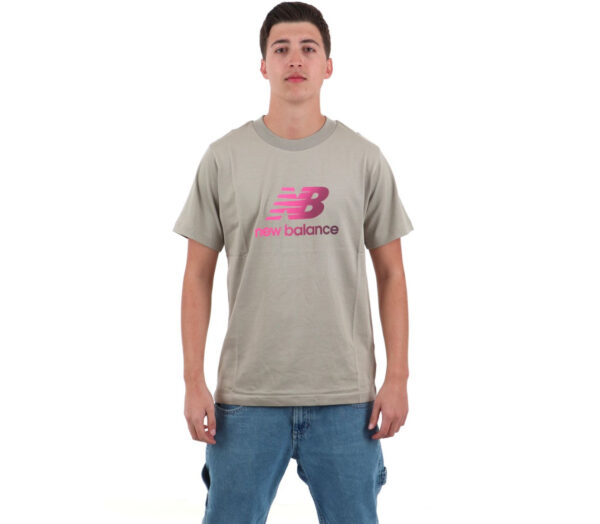 T-shirt New Balance Sport Essentials Gradient Logo t-shirt uomo grigia