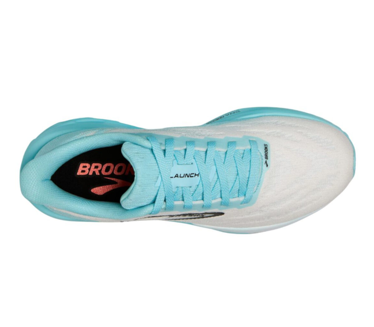 Tomaia Scarpa Brooks Launch 11 donna bianca celeste