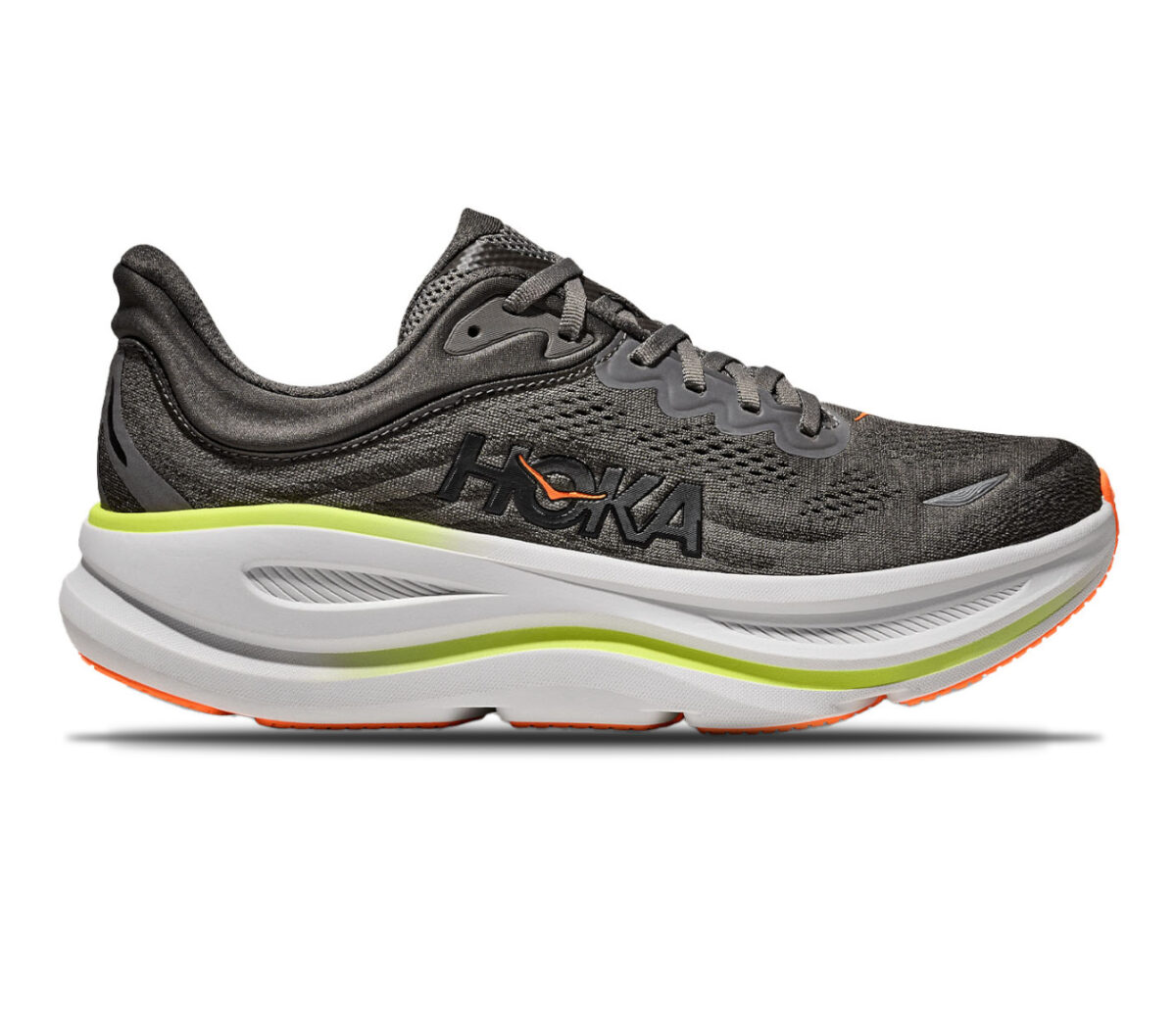 Scarpa Hoka Bondi 9 uomo antracite arancione