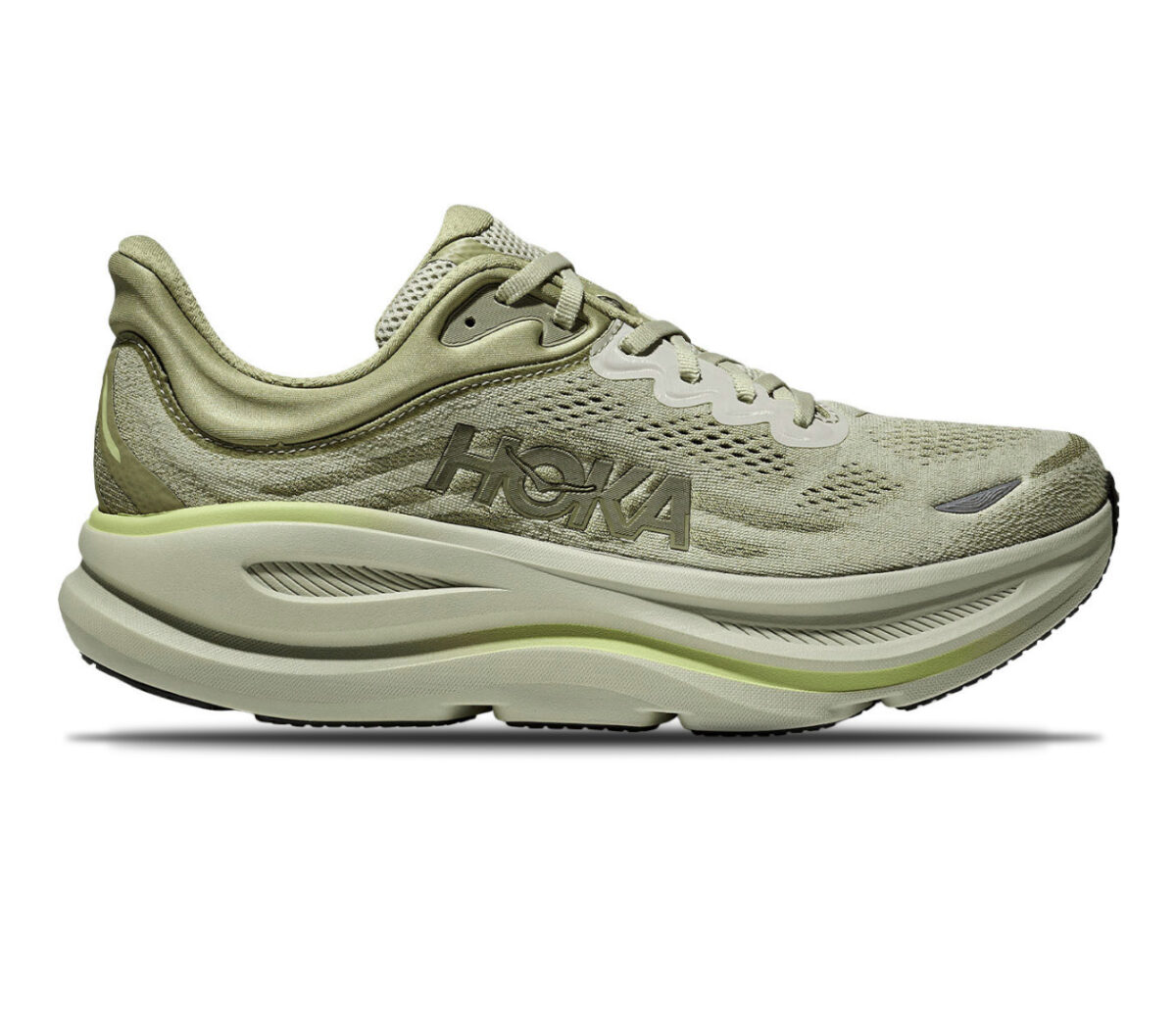 Scarpa Hoka Bondi 9 uomo verde militare