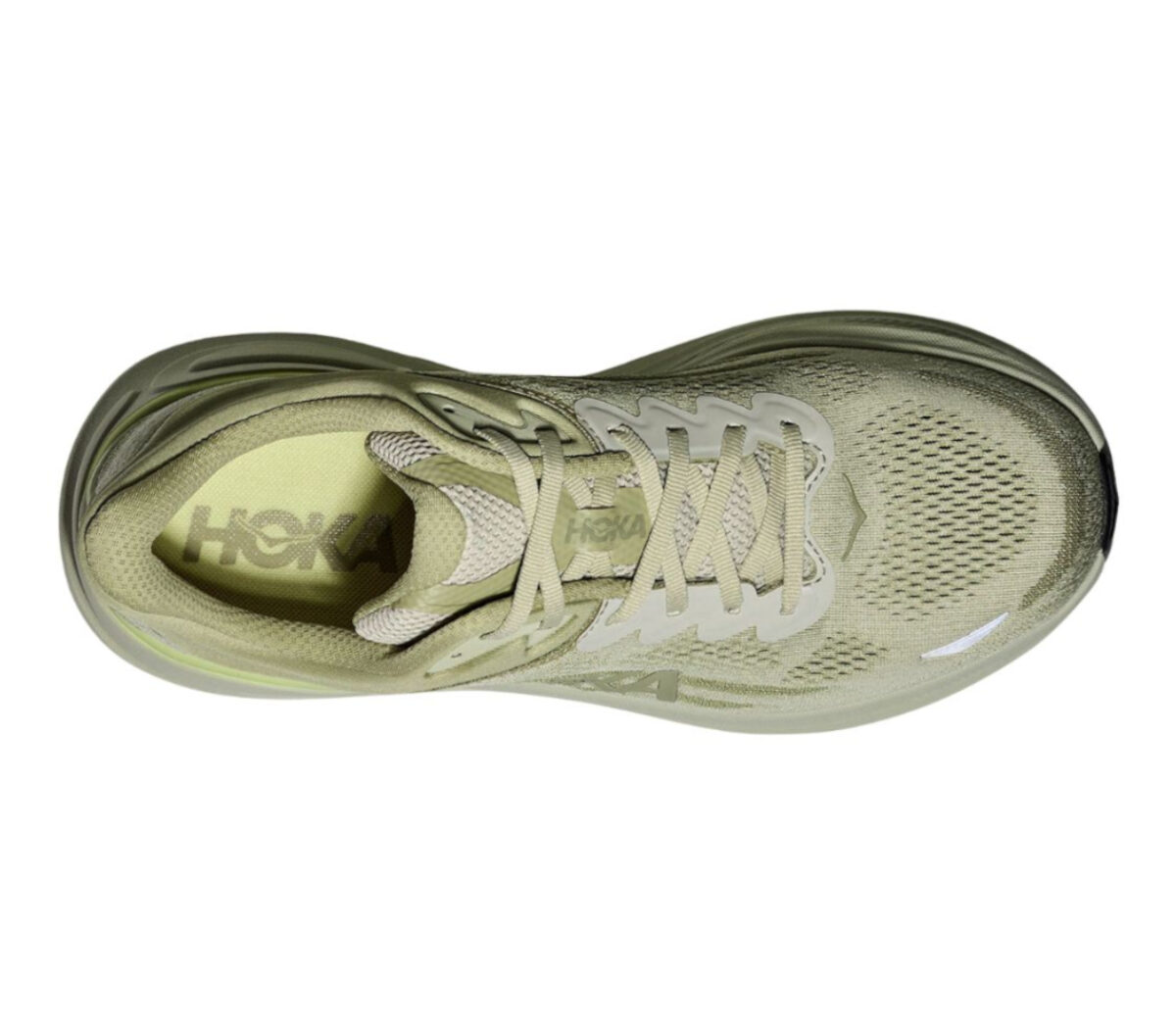 Tomaia Scarpa Hoka Bondi 9 uomo verde militare