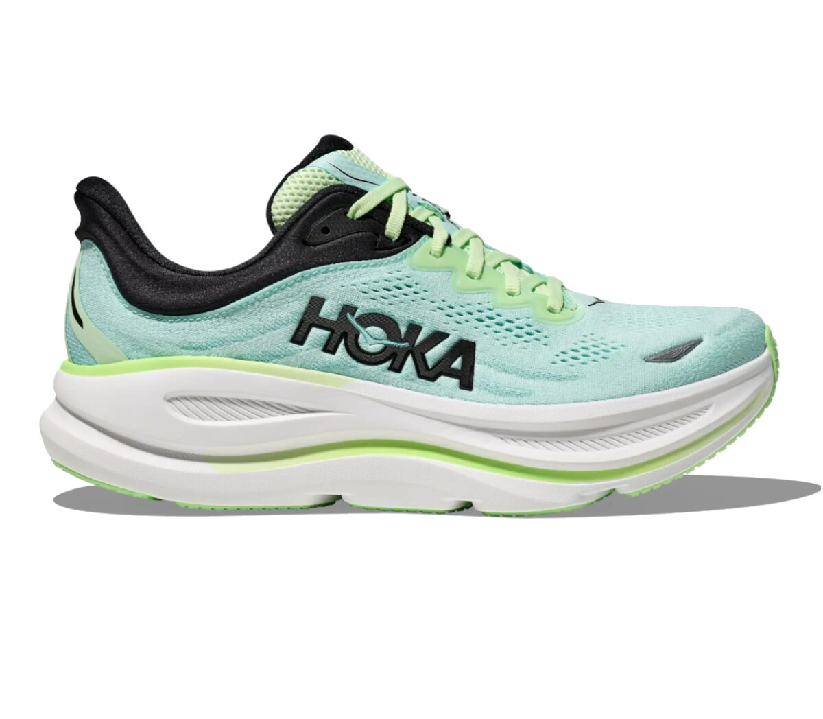 Scarpa Hoka Bondi 9 uomo luna moth blue spark