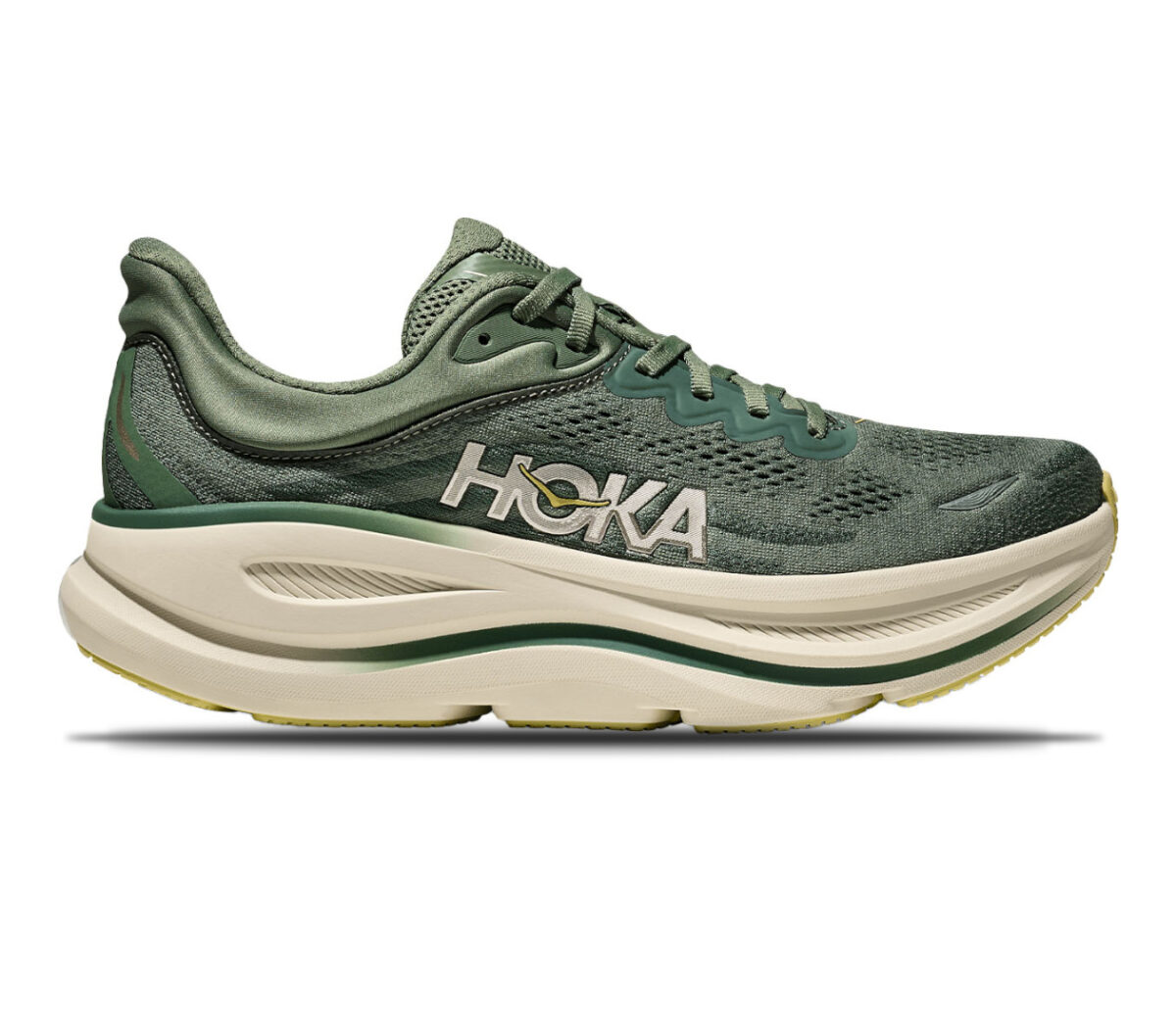 Scarpa Hoka Bondi 9 uomo verde beige