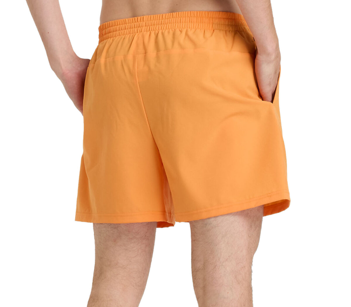 Dietro Pantaloncino New Balance Sport Essentials Short 5” uomo arancioni