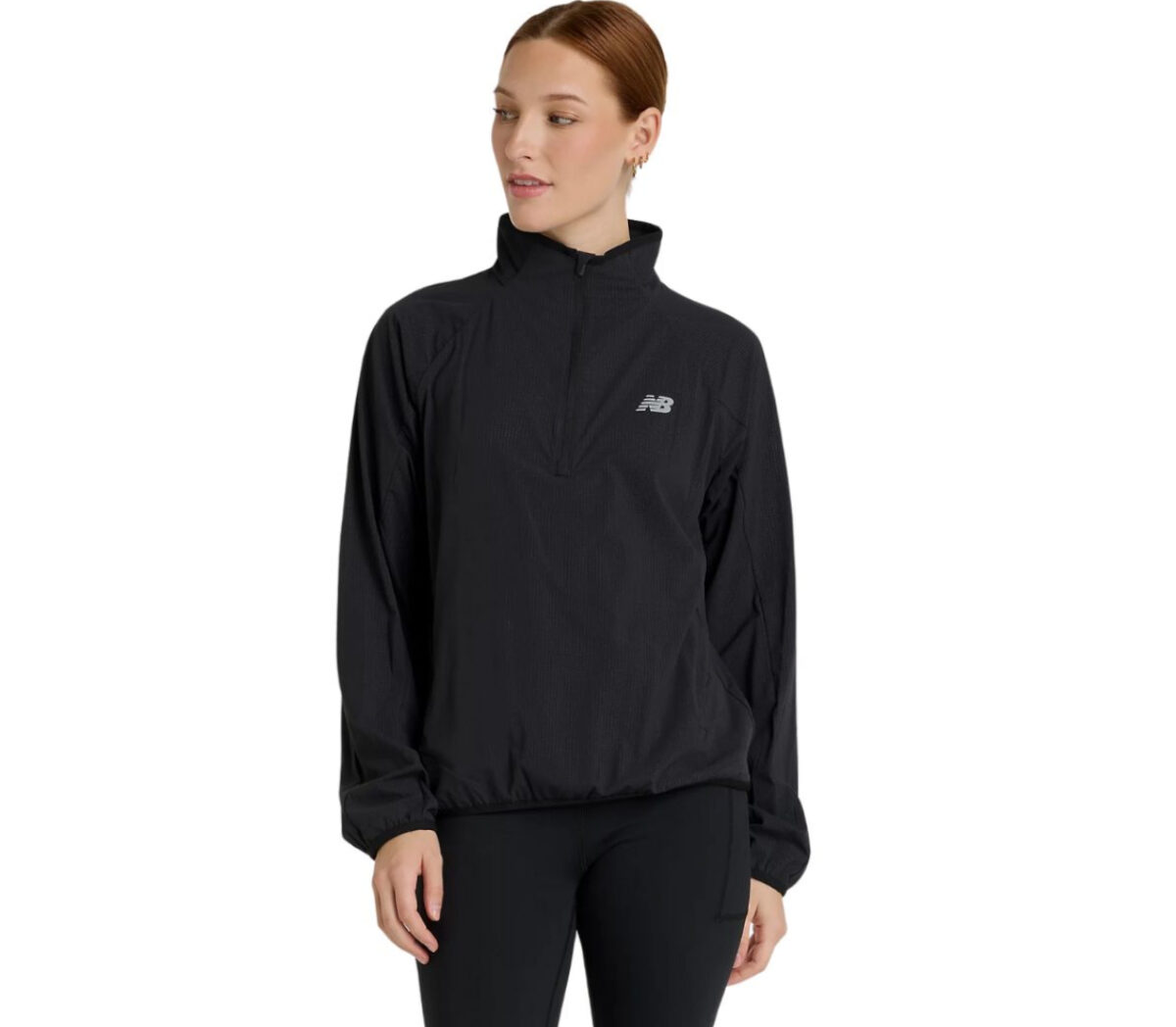 Maglia New Balance Ultra Light Half Zip donna nera