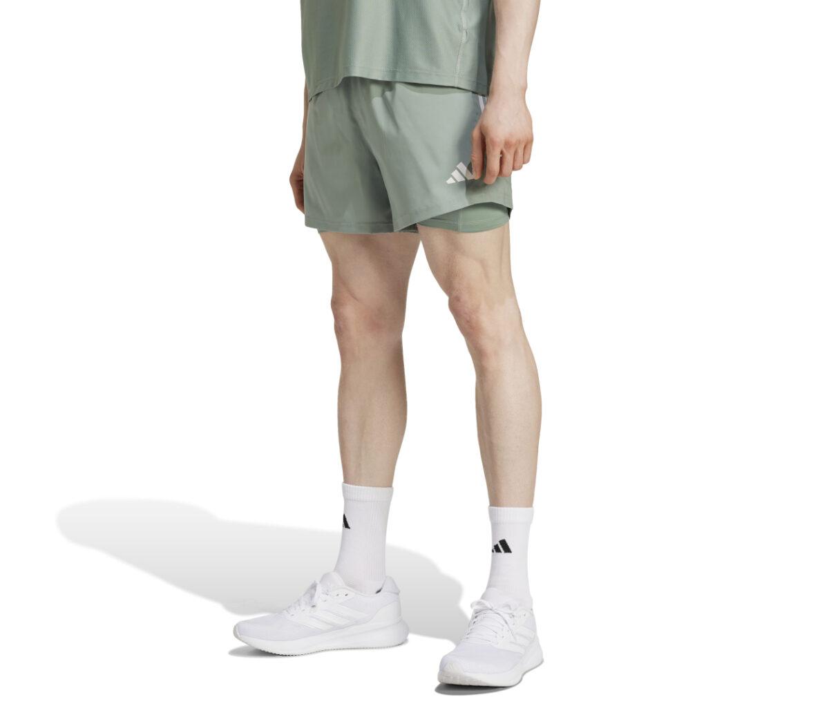 Pantaloncino Adidas OTR B 2in1 uomo verde