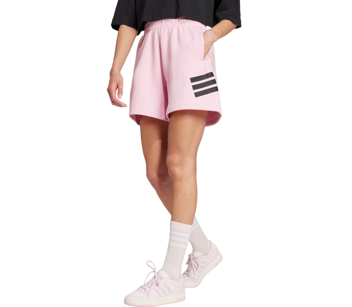 Pantaloncini Adidas W FI 3S Short donna rosa