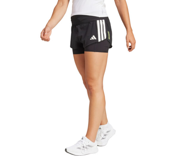 Pantaloncino Adidas Adizero 2in1 donna nero