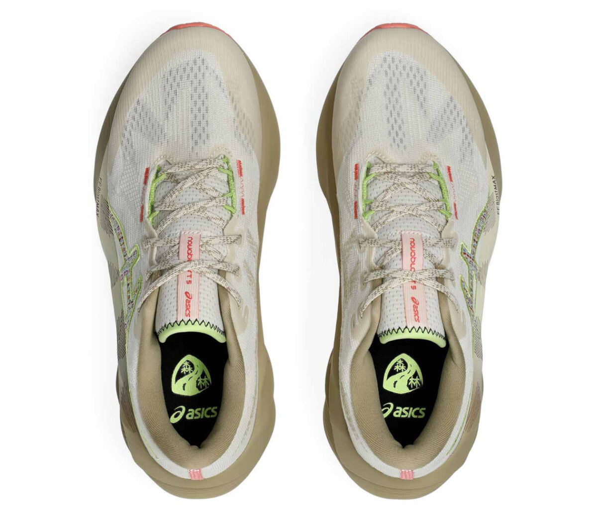 Tomaia Scarpa Asics Novablast 5 TR donna Nature Bathing Guava