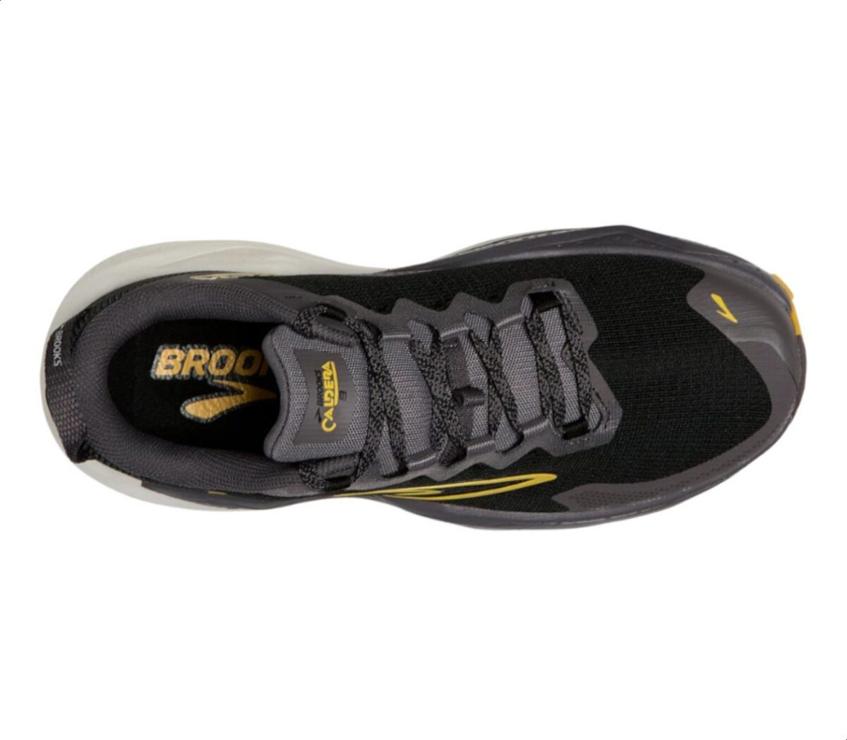 Tomaia Scarpa Brooks Caldera 8 uomo nera gialla