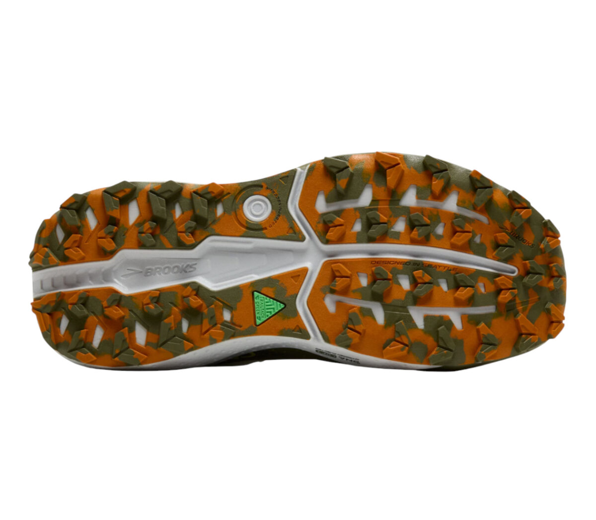 Suola Scarpa Brooks Caldera 8 uomo Dusty Olive/Lime/Oyster