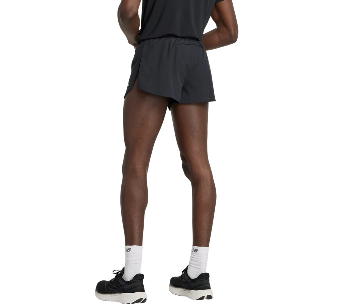 Dietro Pantaloncino New Balance RC Split Short 3” uomo nero