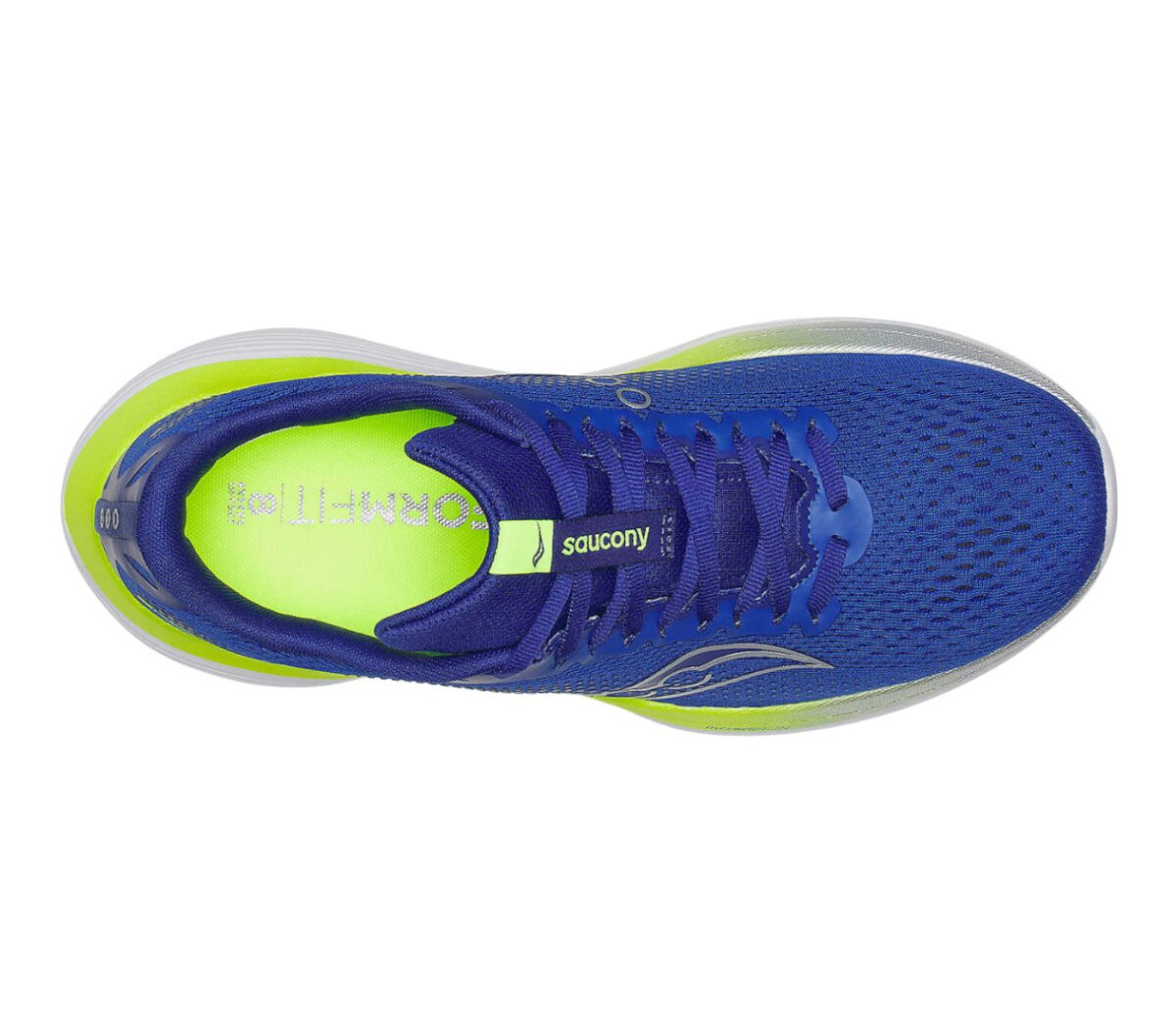 Tomaia Scarpa Saucony Endorphin Trainer uomo blu gialla