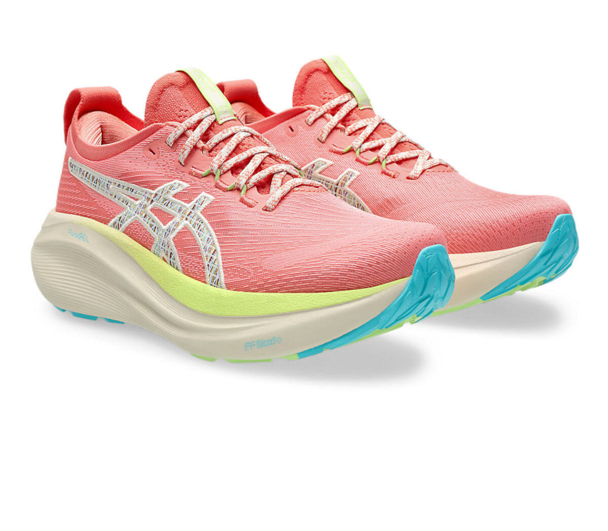 Coppia Scarpa Asics Gel-Nimbus 27 TR donna rosa gialla