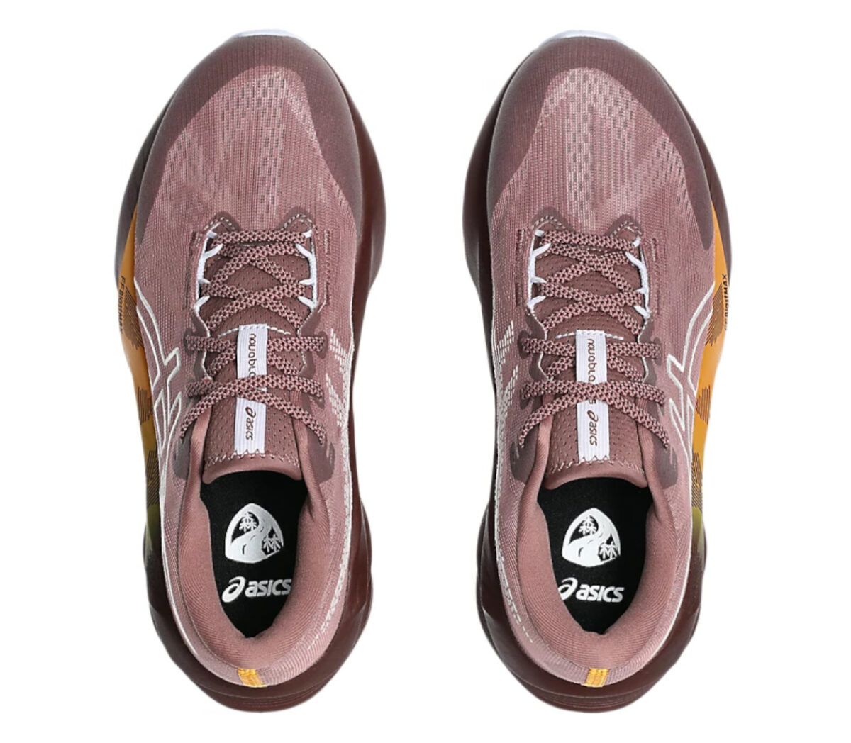 Tomaia Scarpa Asics Novablast 5 TR donna Nature Bathing Rubble Red