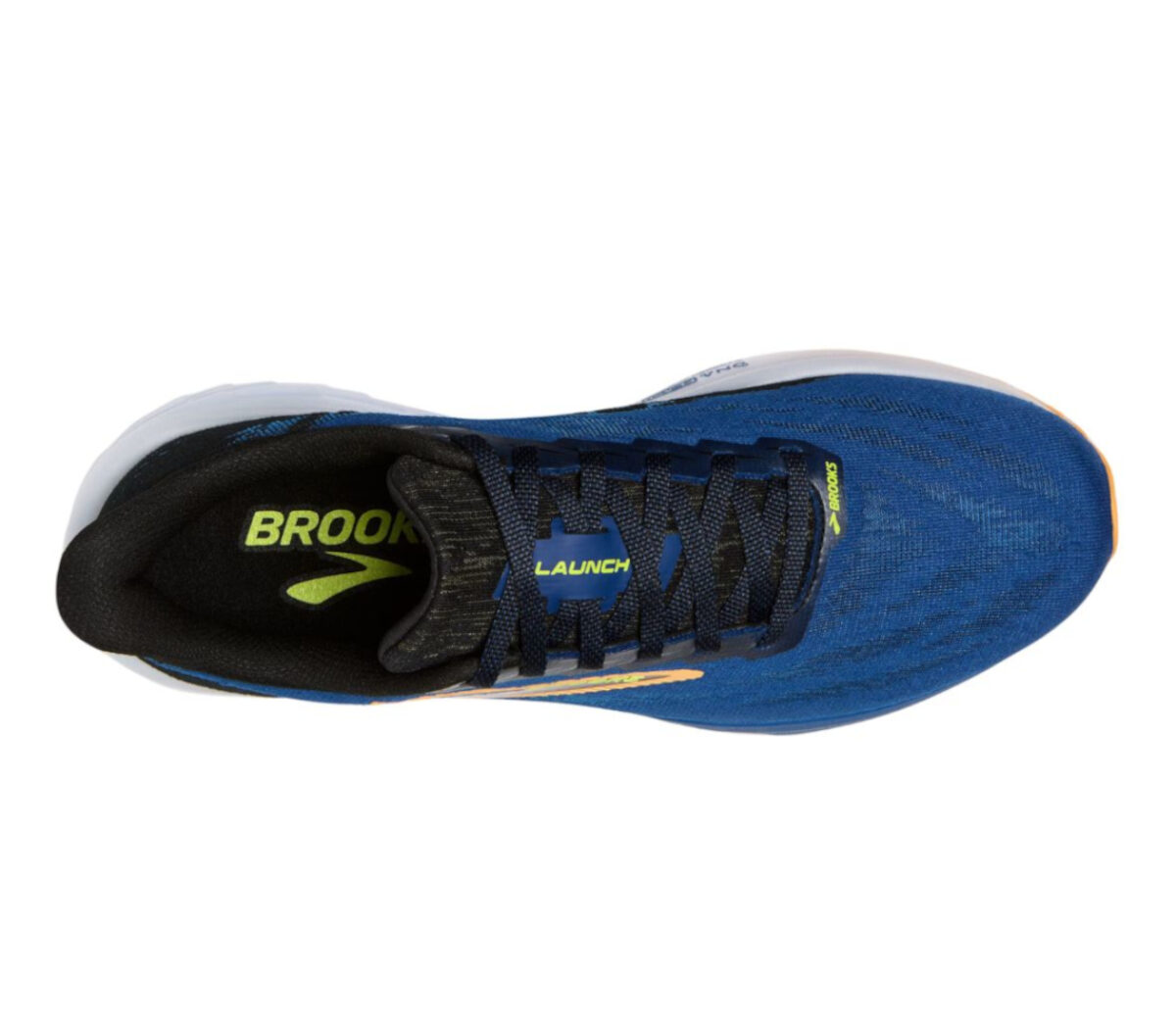 Tomaia Scarpa Brooks Launch 11 uomo blu arancione