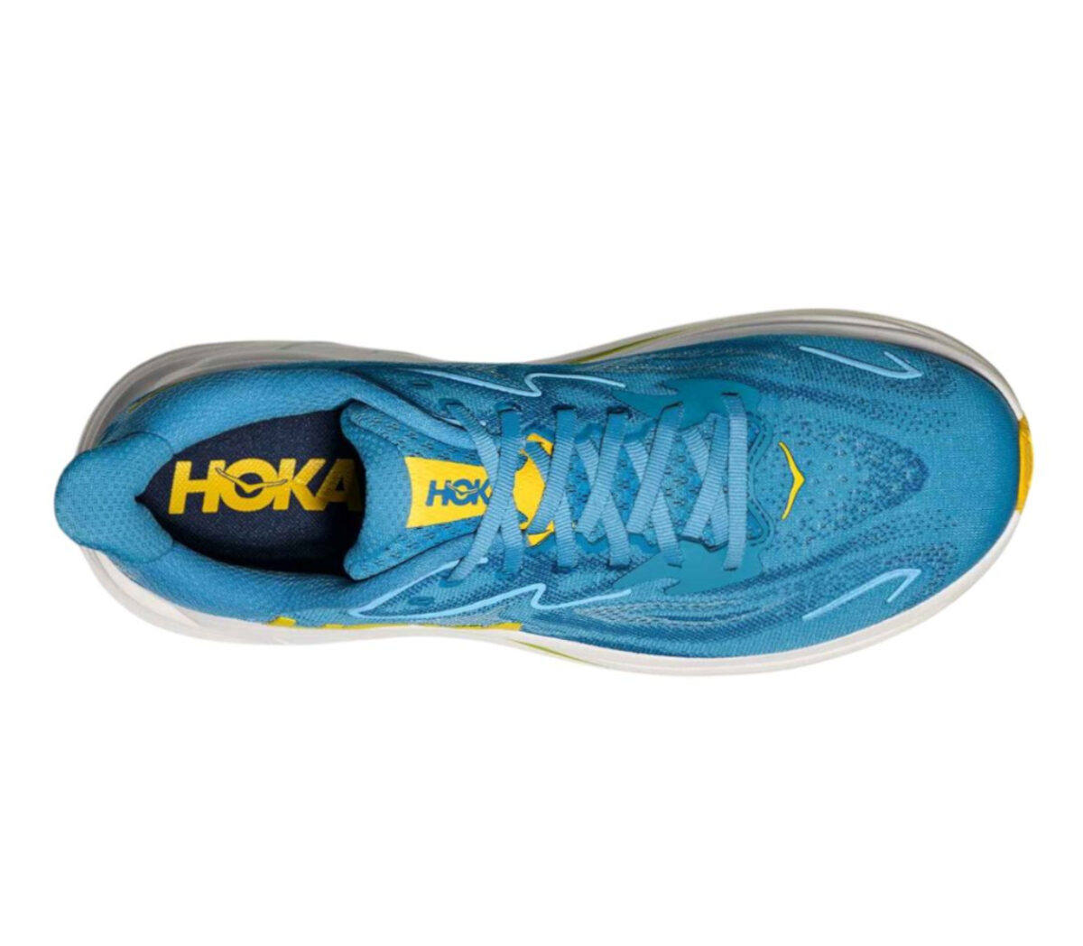 Tomaia Scarpa Hoka Clifton 10 uomo alpine blue foggy night