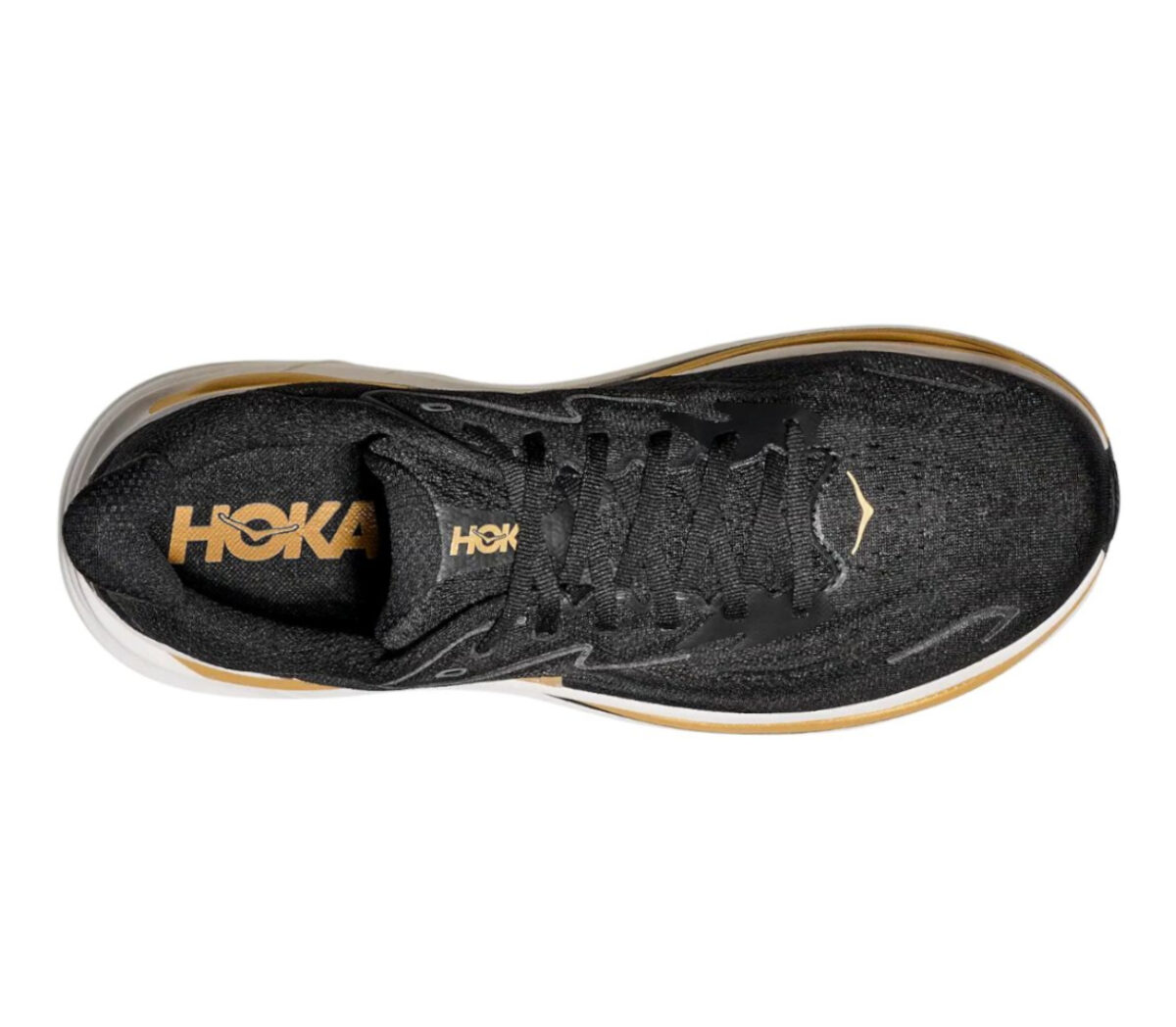 Tomaia Scarpa Hoka Clifton 10 uomo black gold