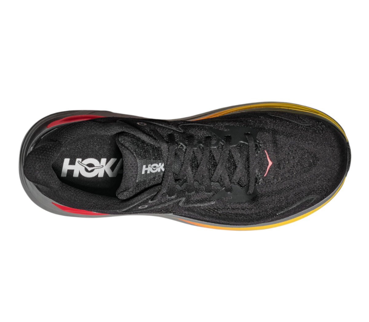 Tomaia Scarpa Hoka Clifton 10 uomo nera rossa gialla