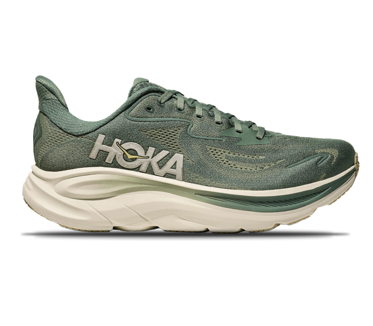 Scarpa Hoka Clifton 10 uomo verde beige