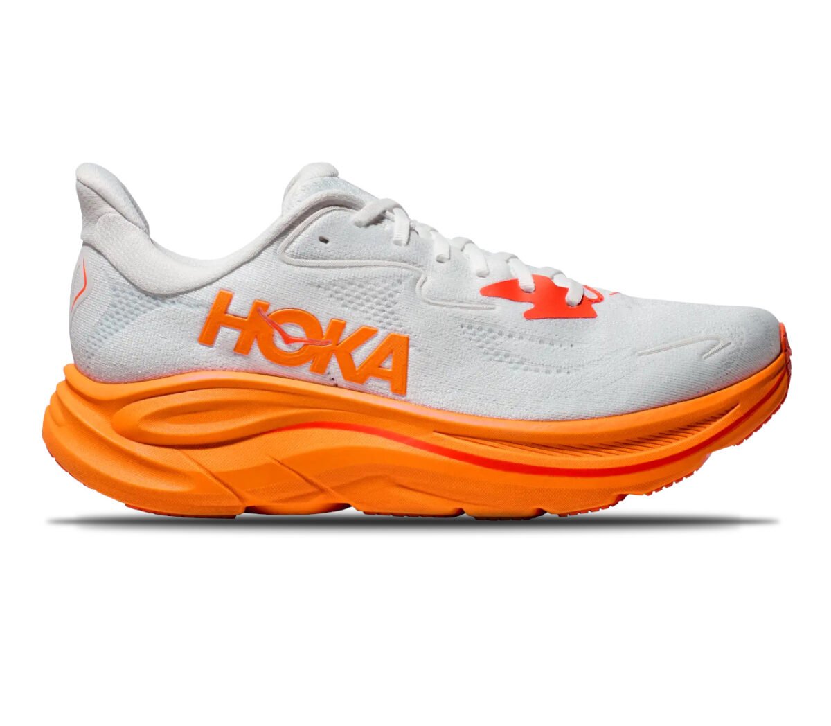 Scarpa Hoka Clifton 10 uomo bianca arancione