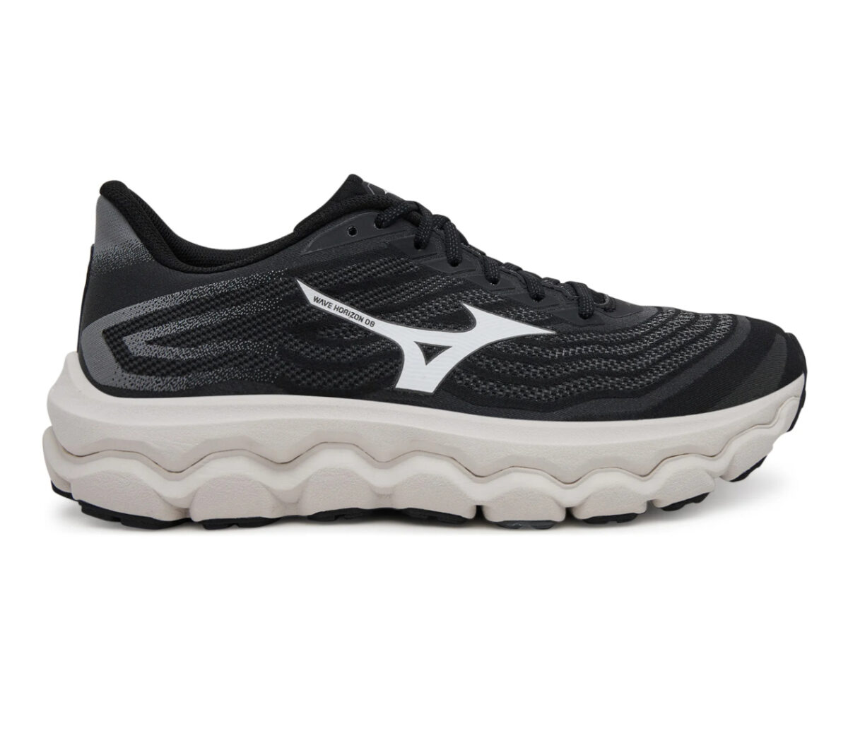 Scarpa Mizuno Wave Horizon 8 uomo nera bianca