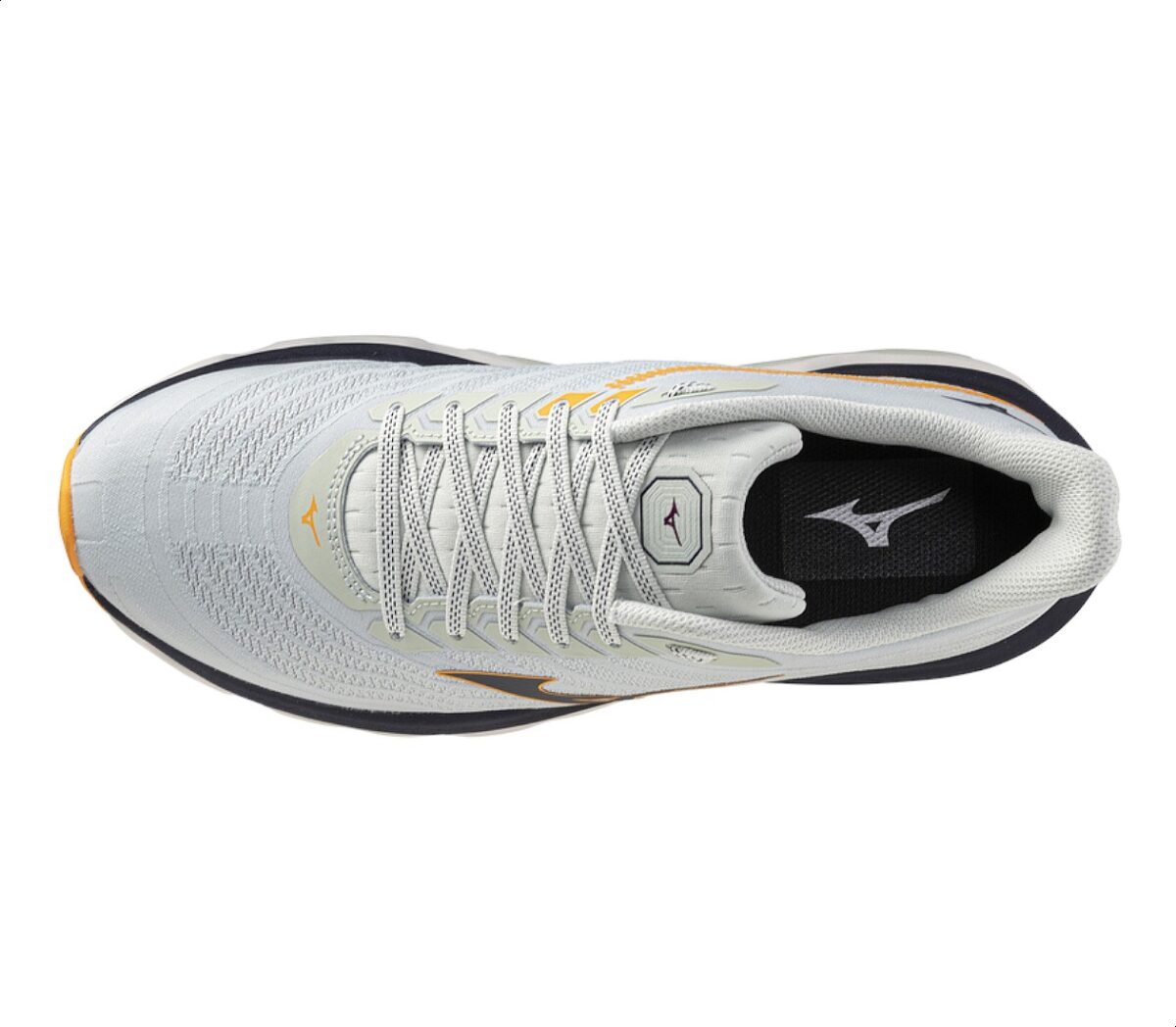 Tomaia Scarpa Mizuno Wave Horizon 8 uomo Mercurio Baritono Blu Tangelo