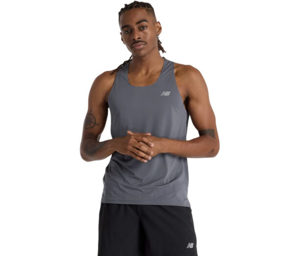 Canotta New Balance Race Day T-shirt uomo graphite