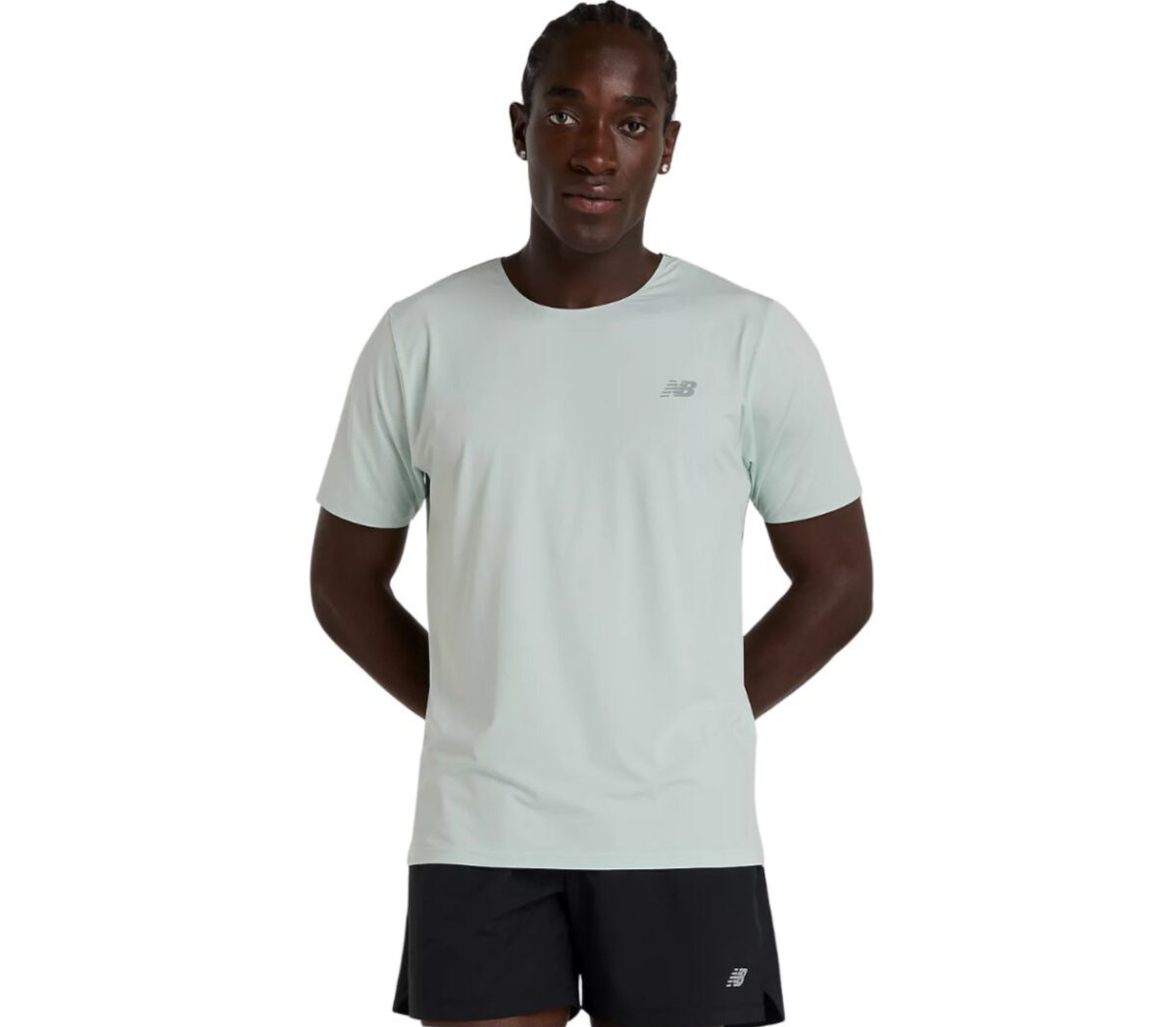 T-shirt New Balance Race Day T-shirt uomo clay ash