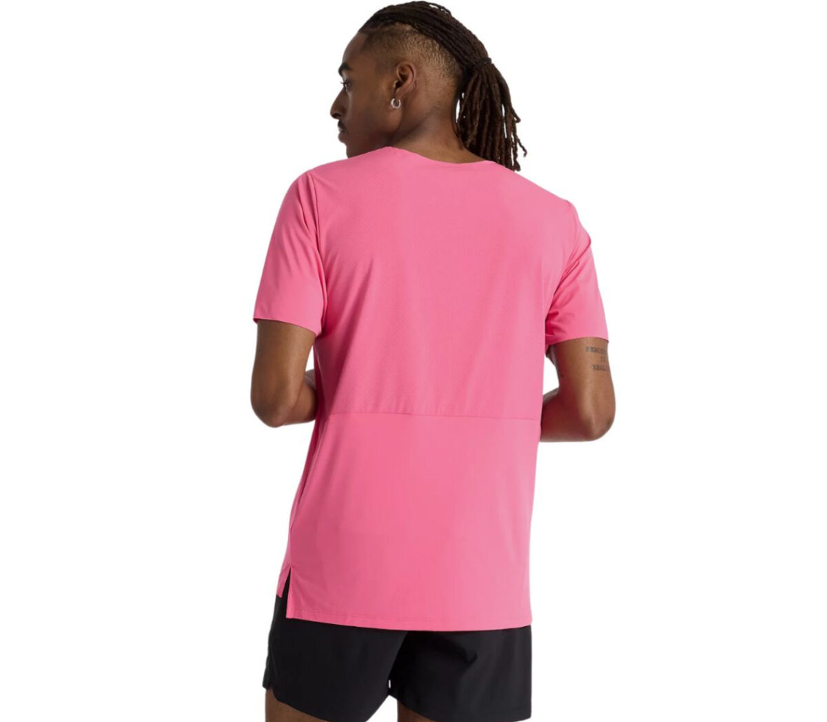 Dietro T-shirt New Balance Race Day T-shirt uomo dragon berry