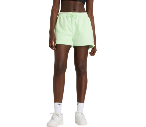 Pantaloncini New Balance Sport Essentials French Terry Short donna verdi