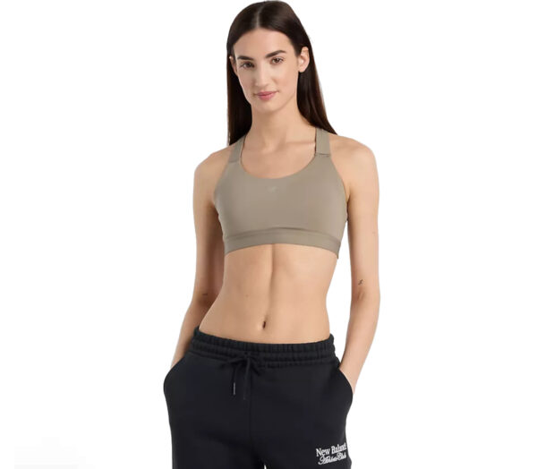 Reggiseno New Balance Essential Train Bra donna fango