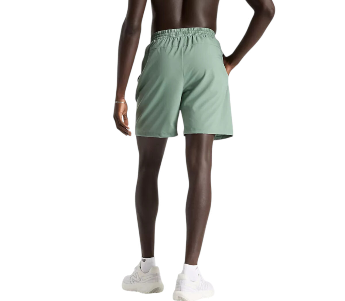 Dietro Pantaloncino New Balance Sport Essentials Short 7” uomo verde