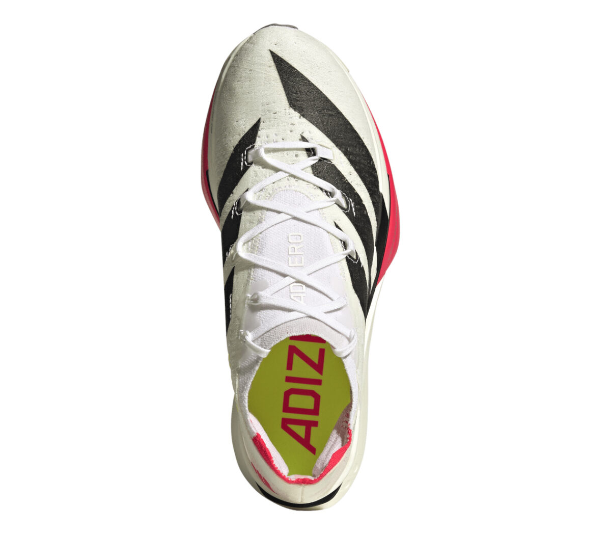 Tomaia Scarpa Adidas Adizero Prime X3 Strung unisex bianca rossa