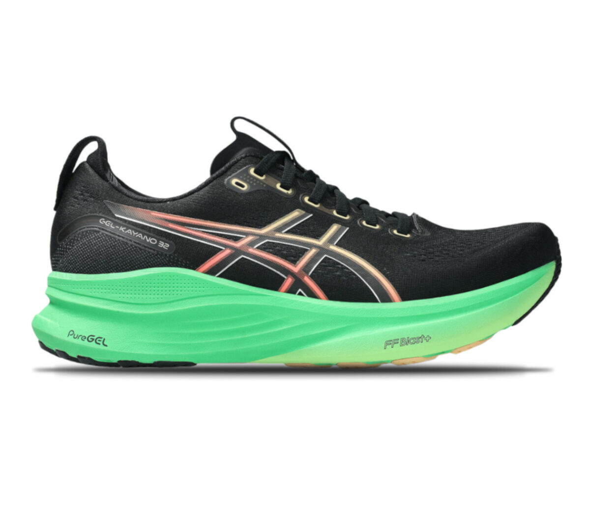 Scarpa Asics Gel Kayano 32 uomo nera verde