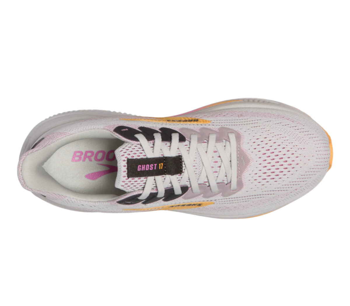 Tomaia Scarpa Brooks Ghost 17 uomo bianca arancione