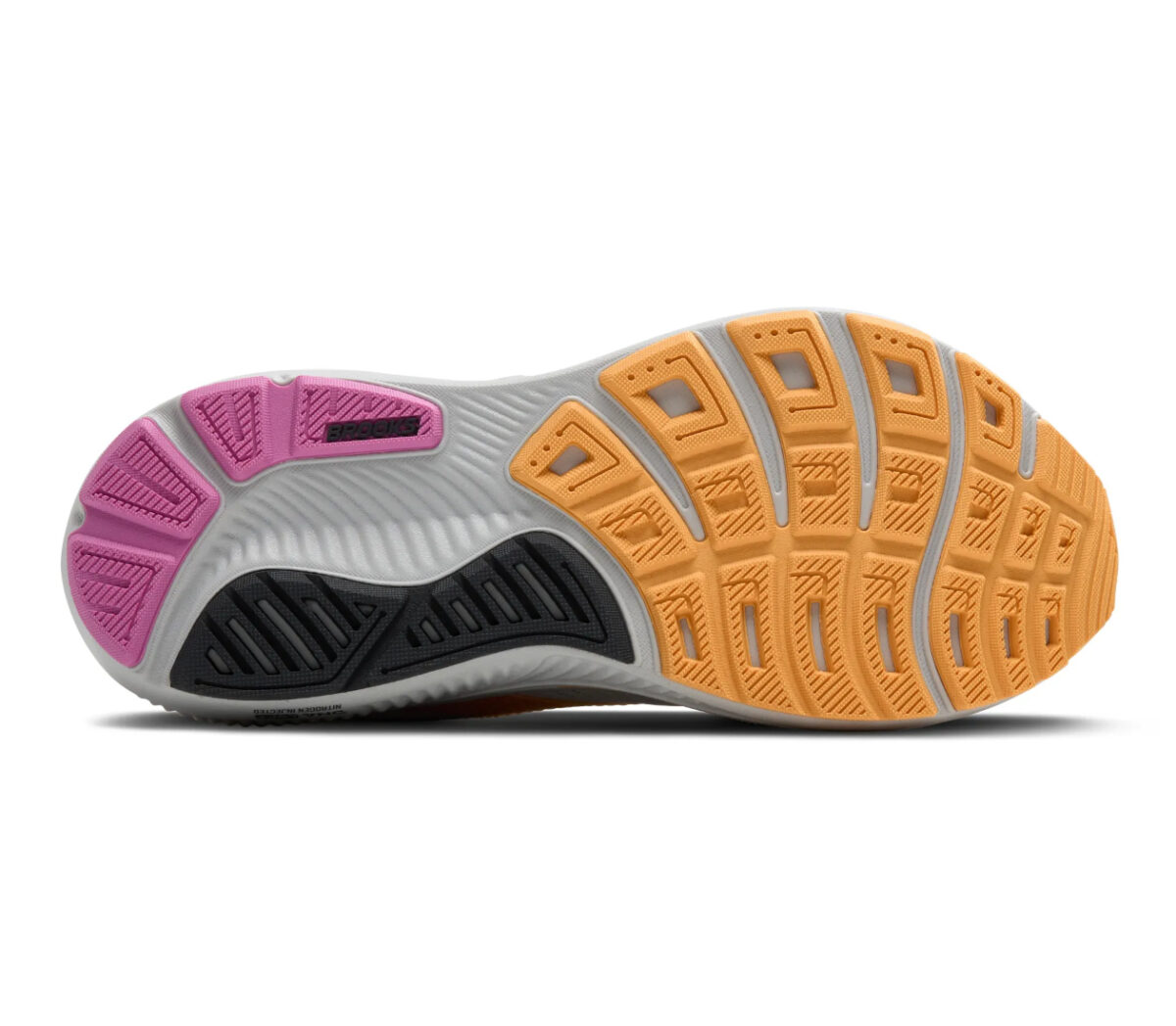 Suola Scarpa Brooks Ghost 17 uomo bianca arancione