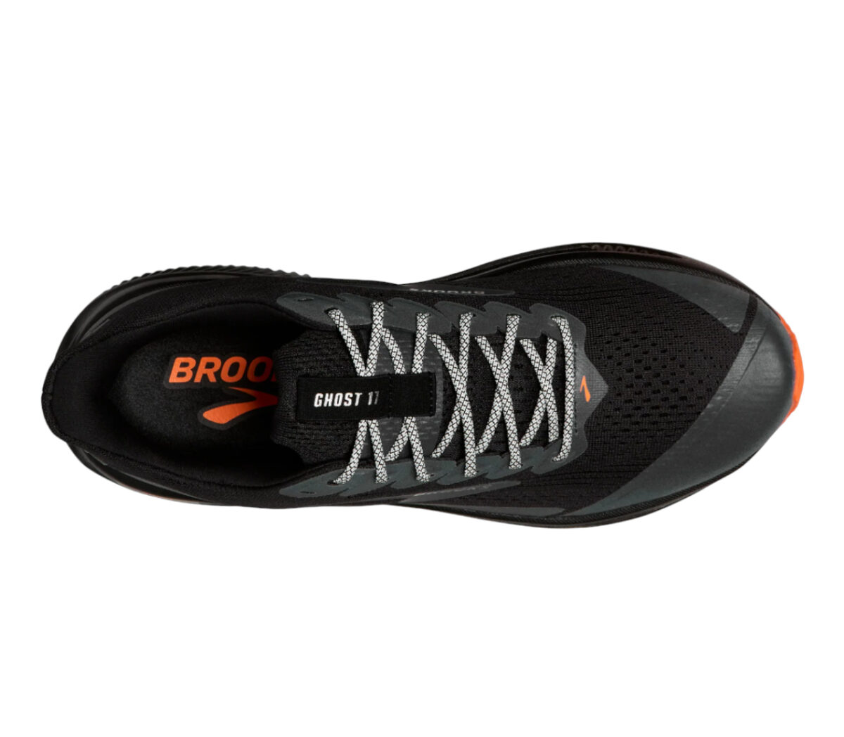 Tomaia Scarpa Brooks Ghost 17 uomo nera arancione