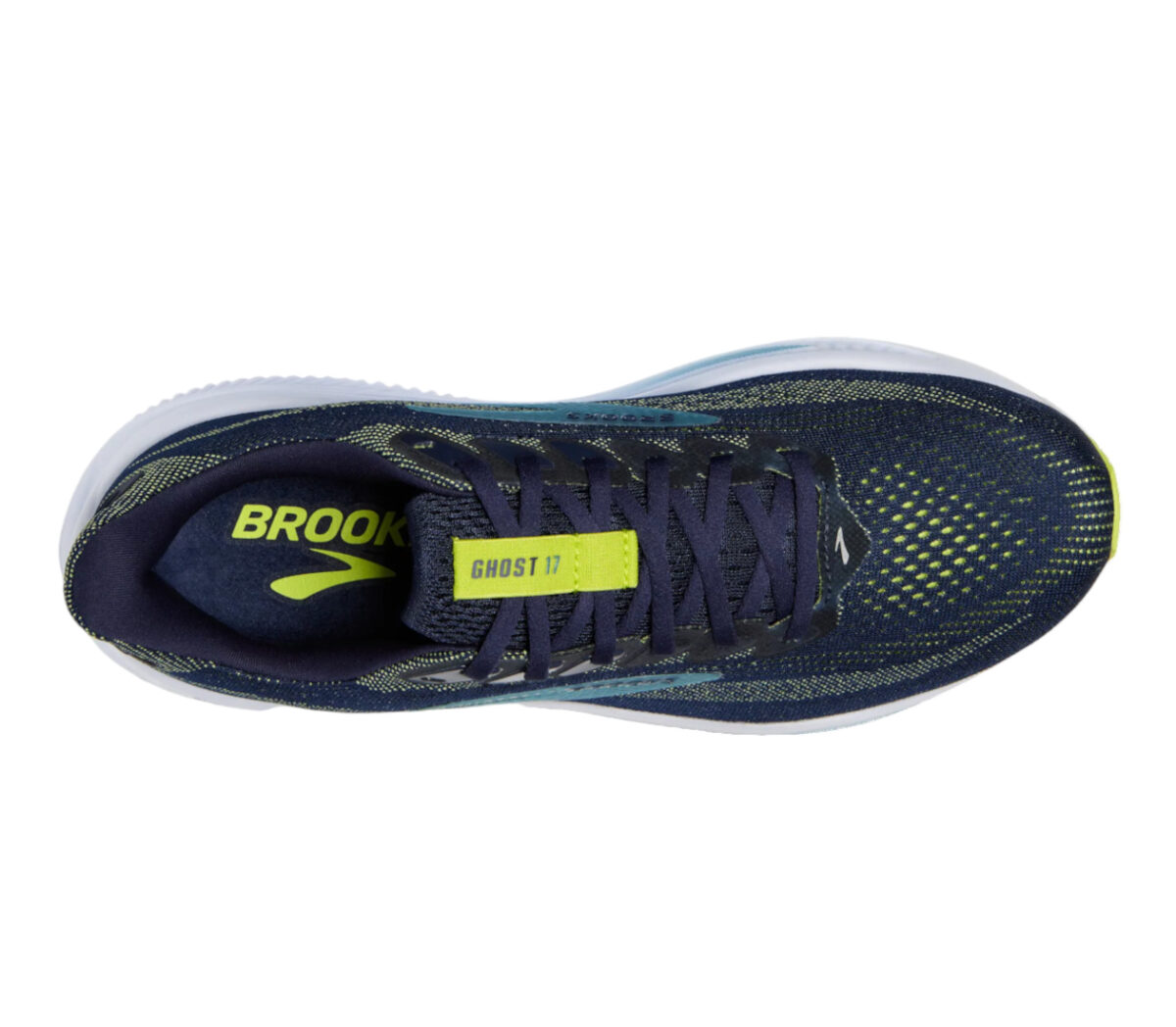 Tomaia Scarpa Brooks Ghost 17 uomo blu gialla
