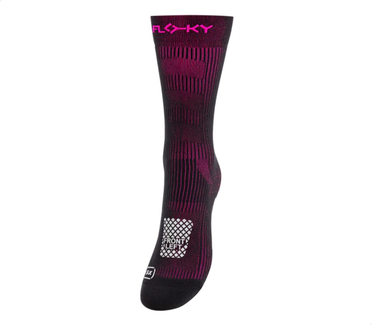Calza Floky Run Up Medium 2.0 unisex BLACK ELASTIC FUCHSIA