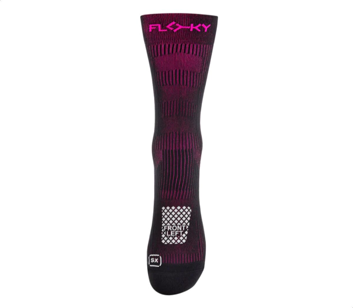 Dettaglio Calza Floky Run Up Medium 2.0 unisex BLACK ELASTIC FUCHSIA