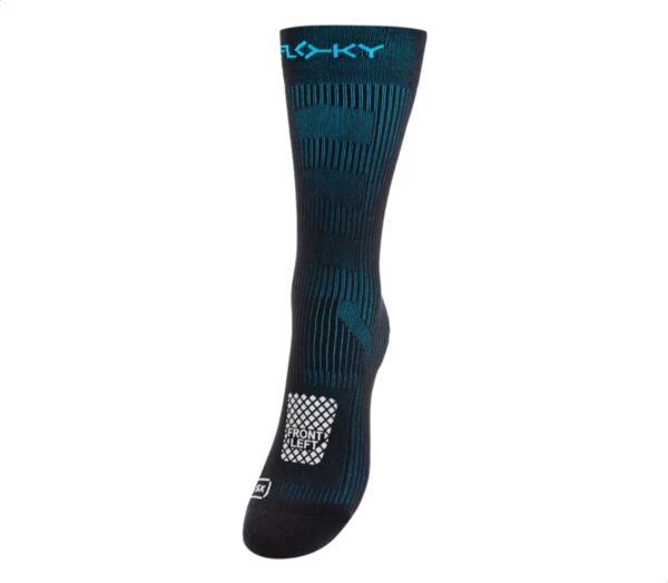 Calza Floky Run Up Medium 2.0 unisex BLACK ELASTIC TURQUOISE