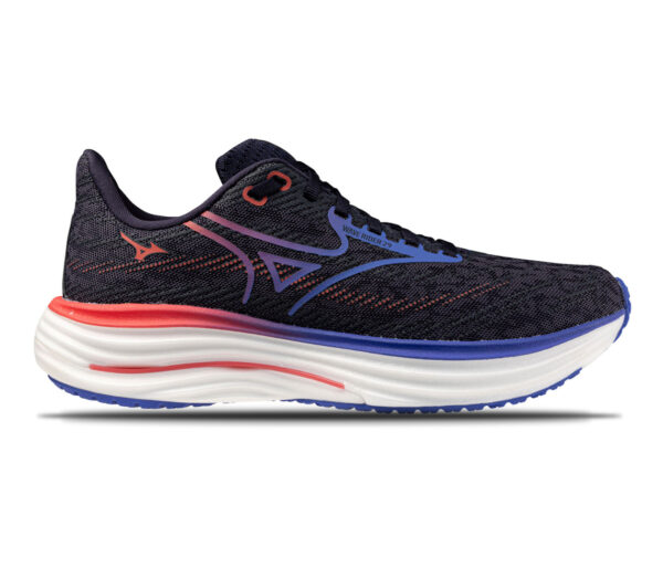 Scarpa Mizuno Wave Rider 29 donna Odyssey Gray Iris Bloom Calypso Coral