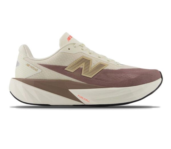 Scarpa New Balance FuelCell Rebel v5 uomo beige marrone