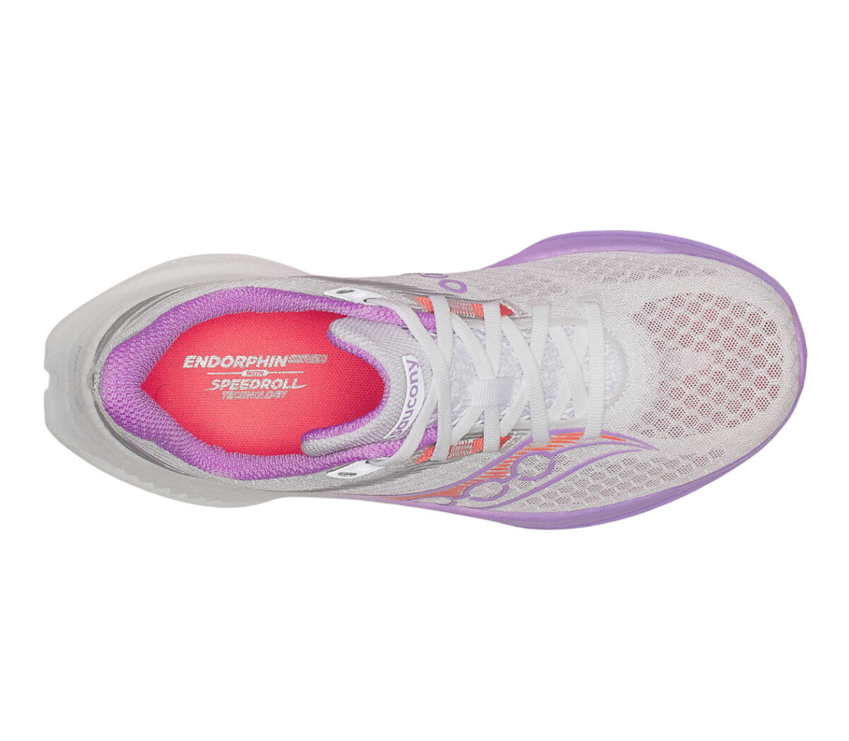 Tomaia Scarpa Saucony Endorphin Speed 5 donna bianca lilla