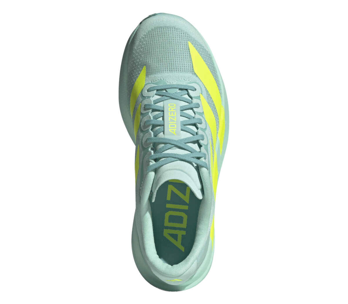 Tomaia Scarpa Adidas Adizero Evo SL donna verde acqua gialla