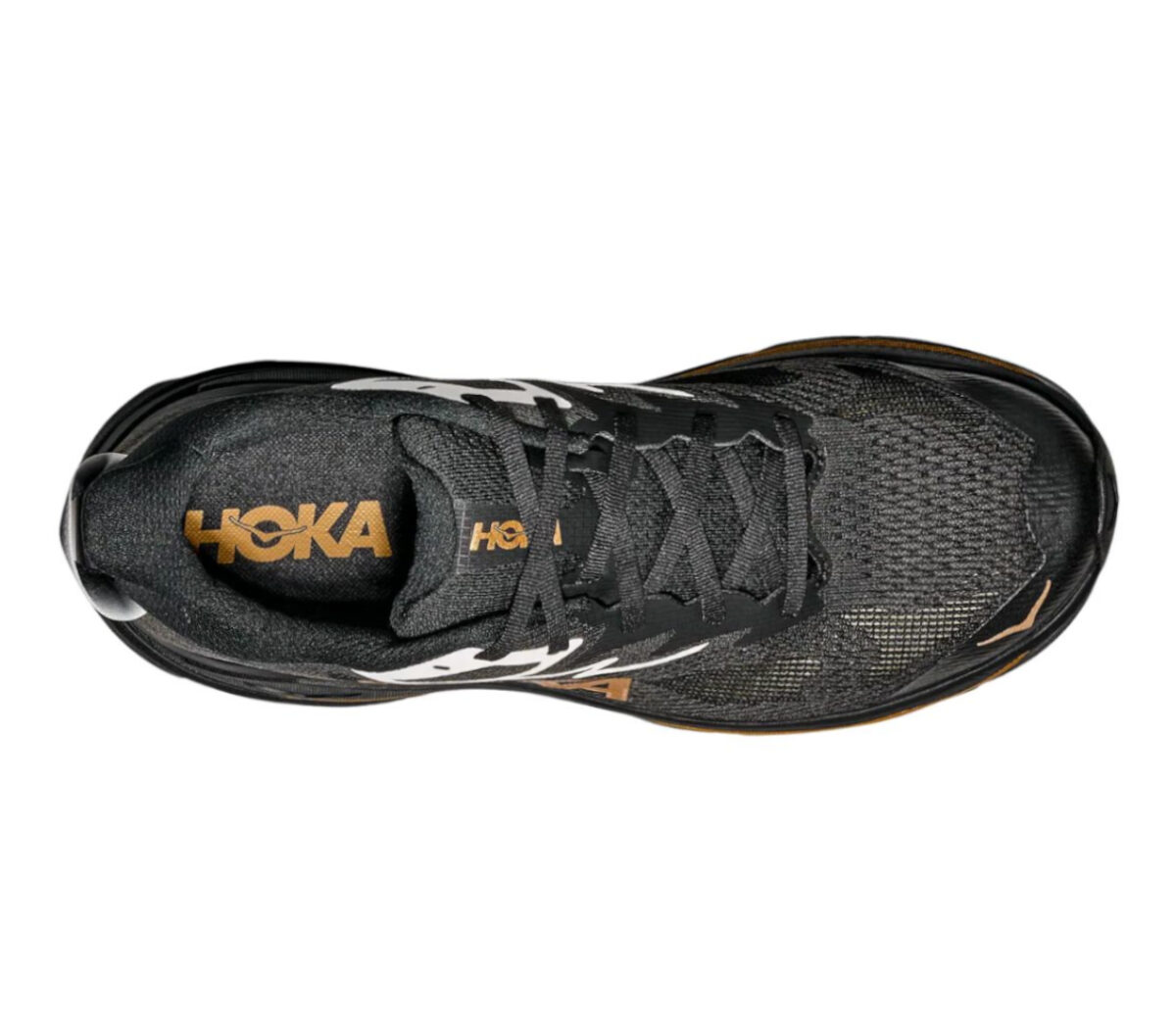 Tomaia Scarpa Hoka Challenger 8 uomo black gold