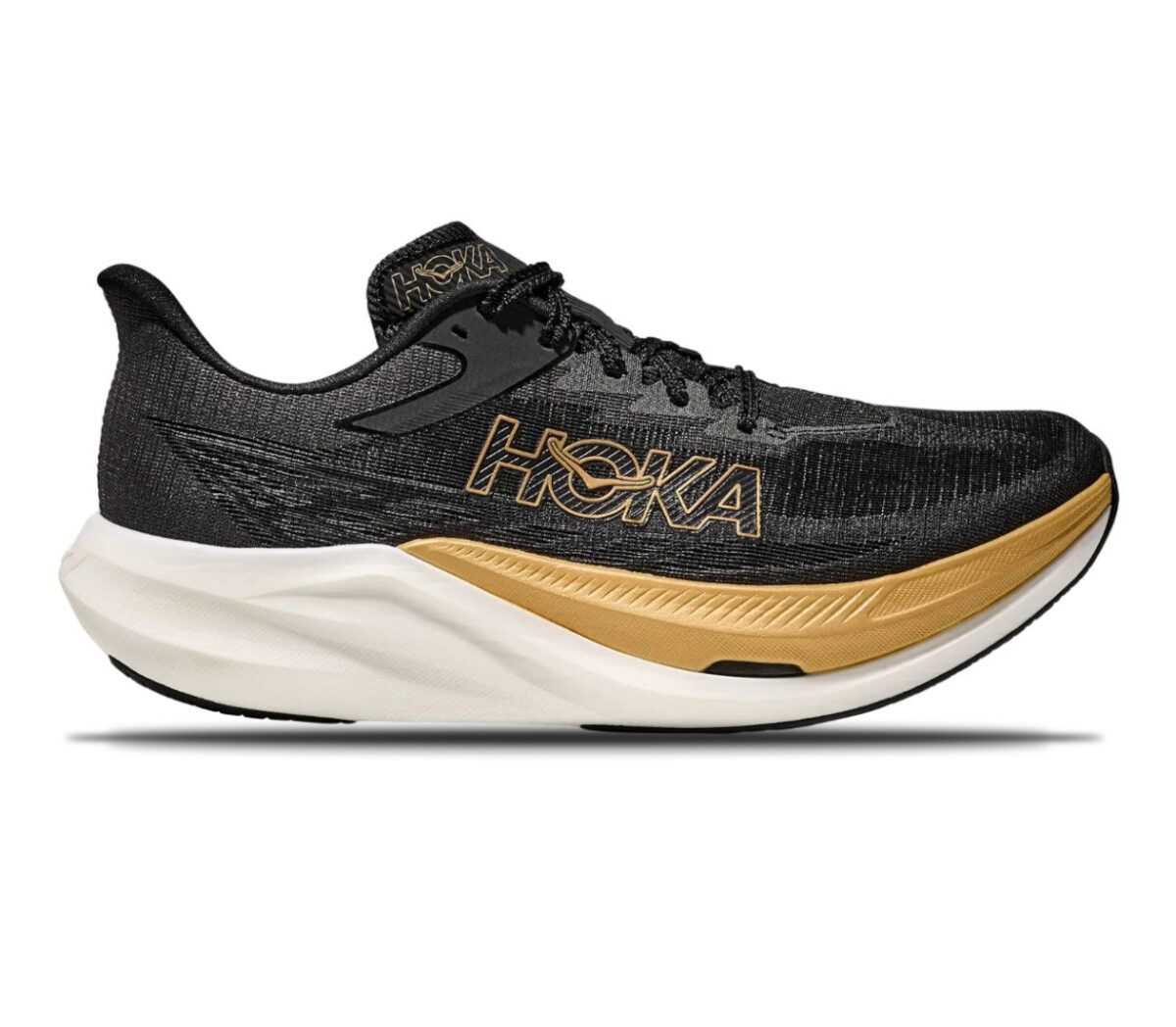 Scarpa Hoka Rocket X 3 unisex black gold