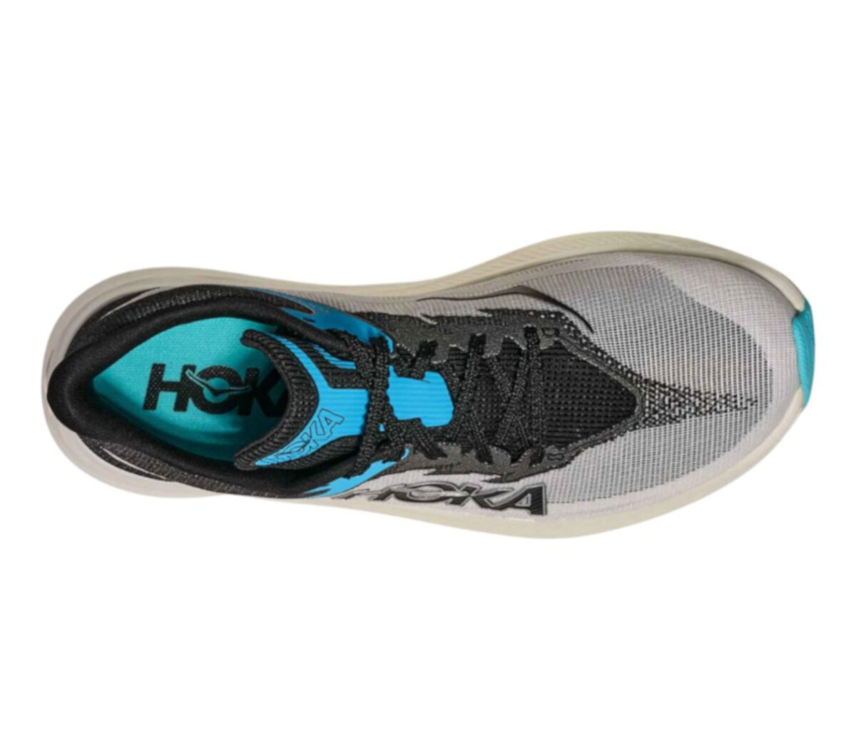 Tomaia Scarpa Hoka Rocket X 3 unisex grigia celeste