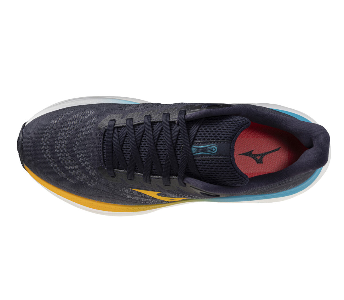Tomaia Scarpa Mizuno Wave Sky 9 uomo nera gialla